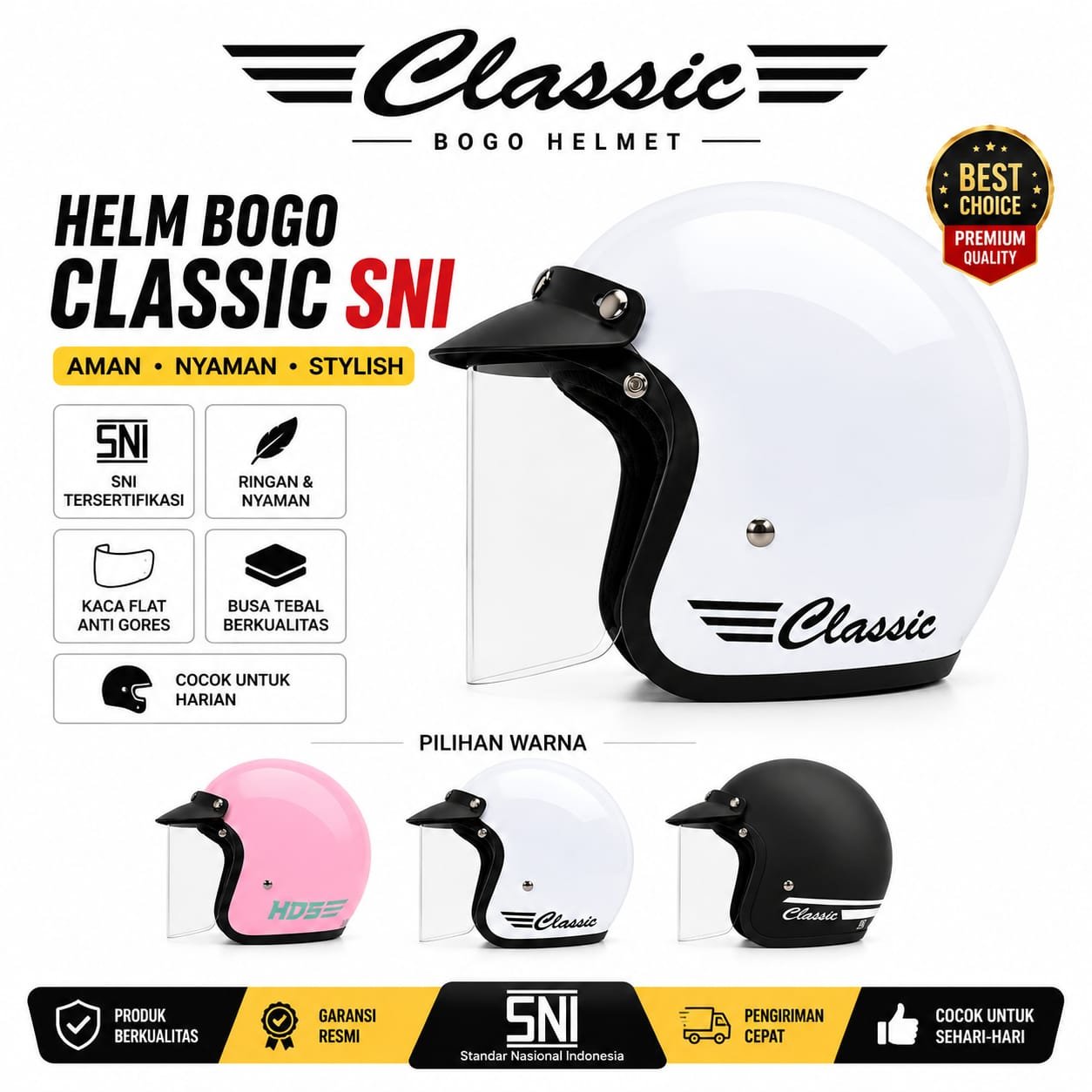 Helm Bogo Putih - Foto 3